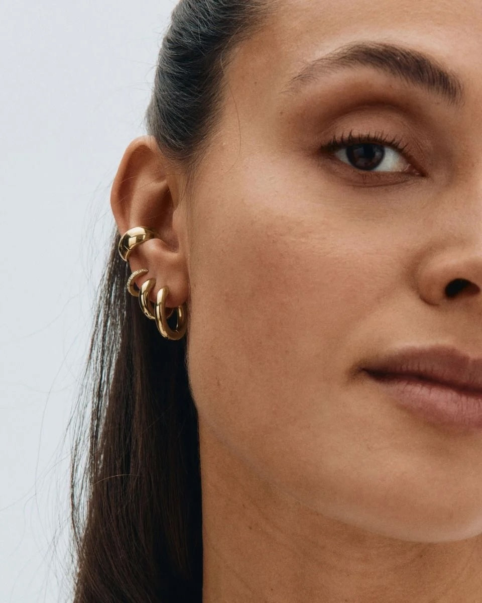 Chunky Hoops L Gold