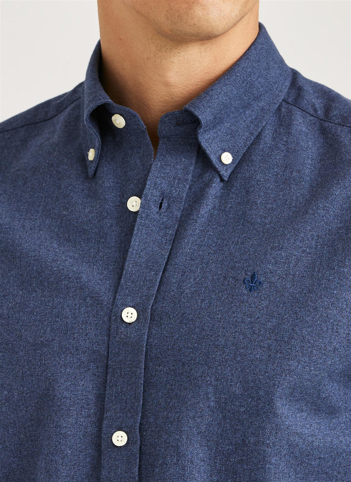 Watts Flannel Shirt - Navy