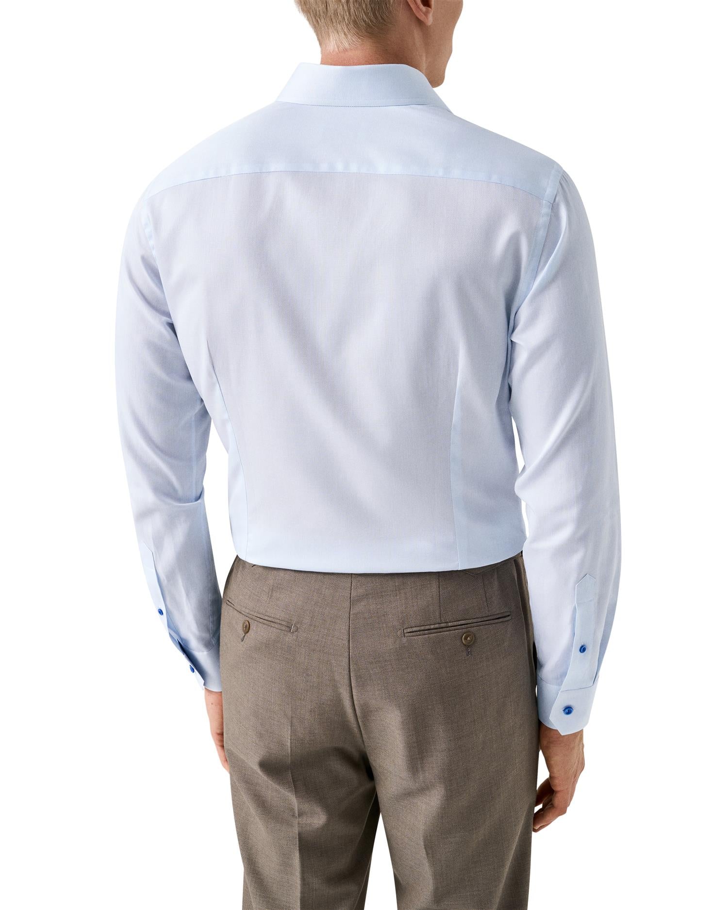 Semi Solid Effect Shirt - Light Blue