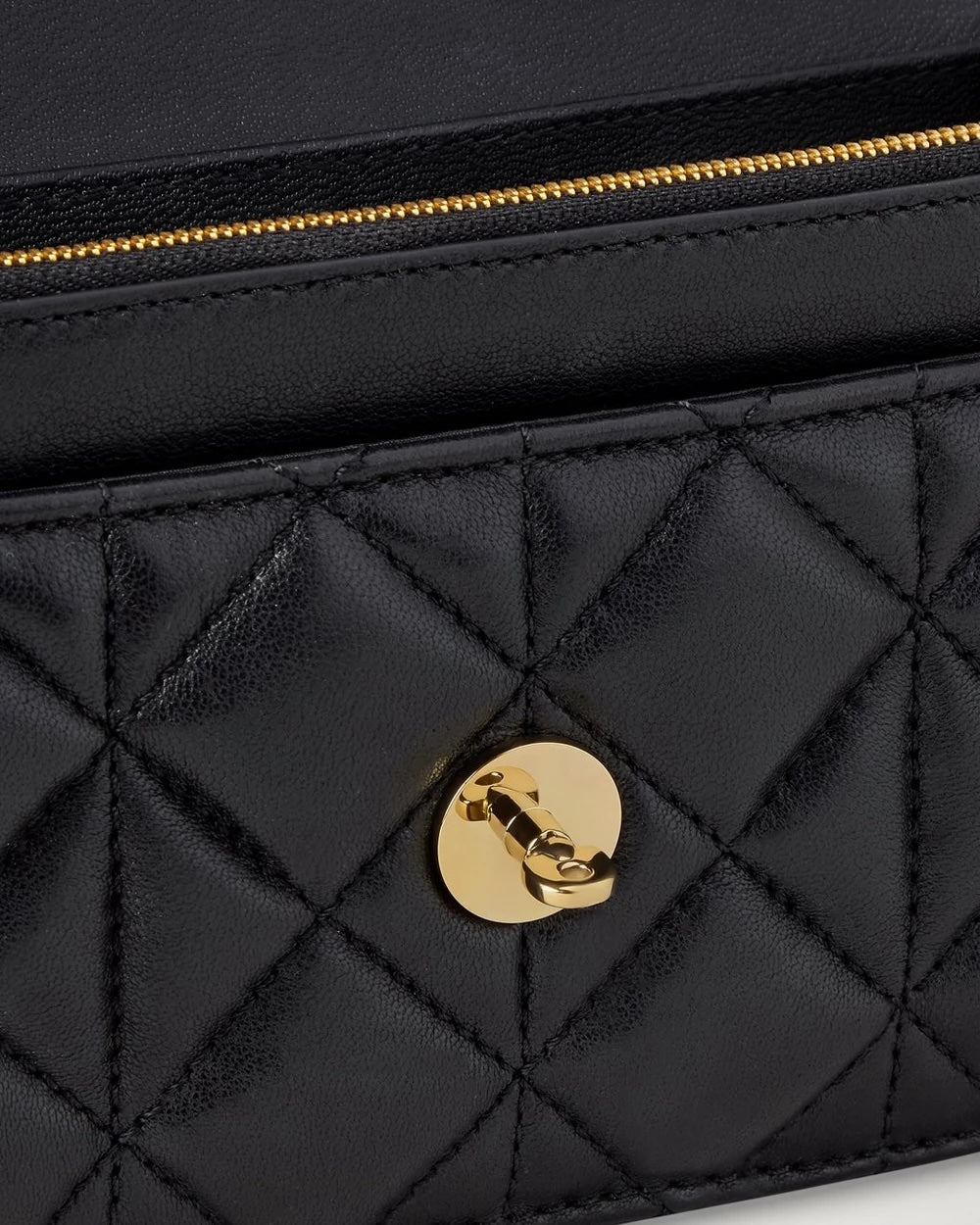 Small Darley Black Quilted Nappa