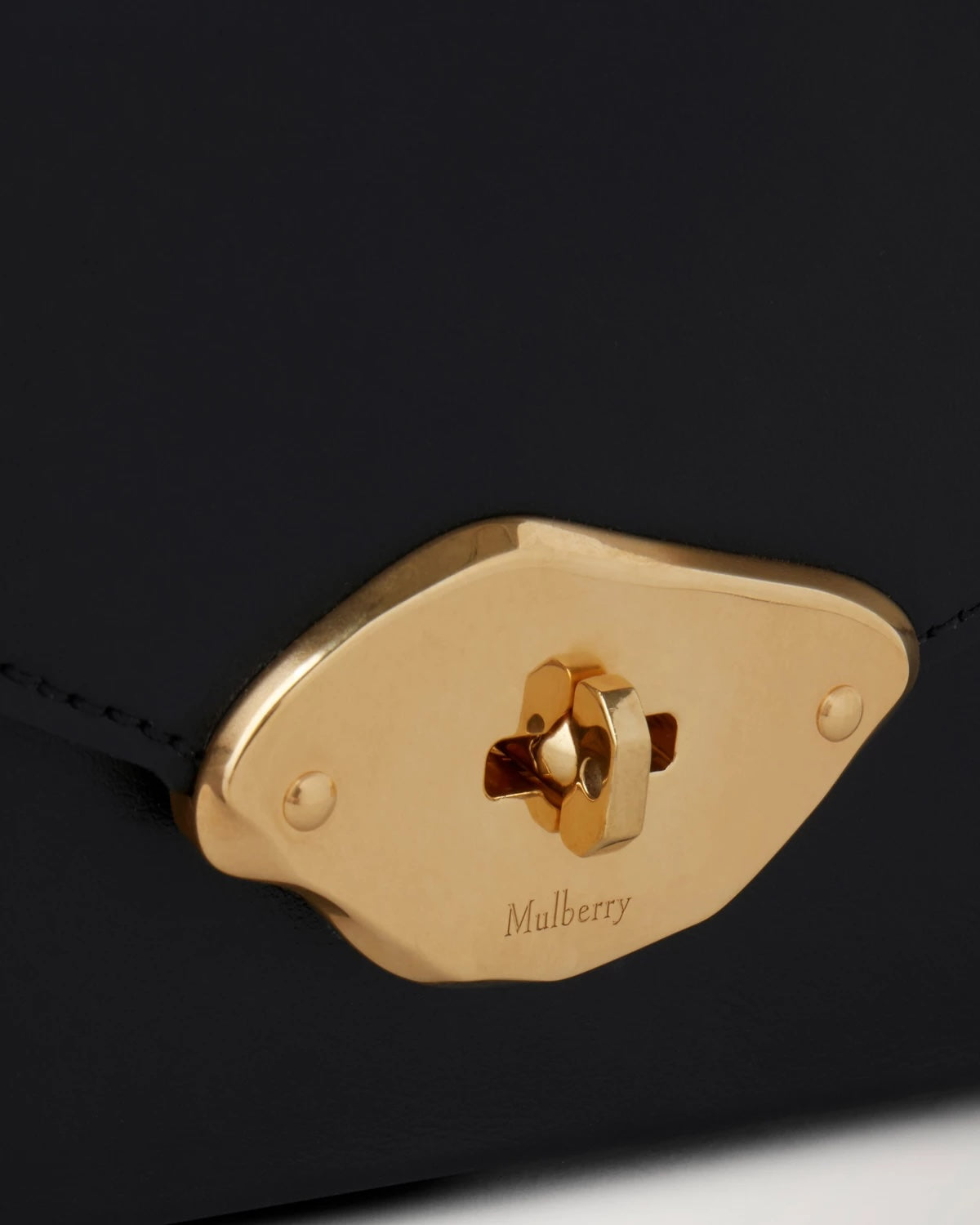 Small Lana Top Handle Black High Gloss Leather