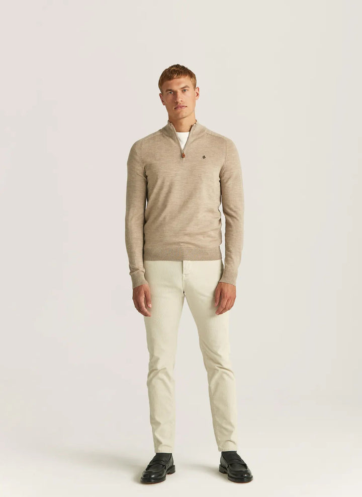 Merino John Zip 05 Khaki