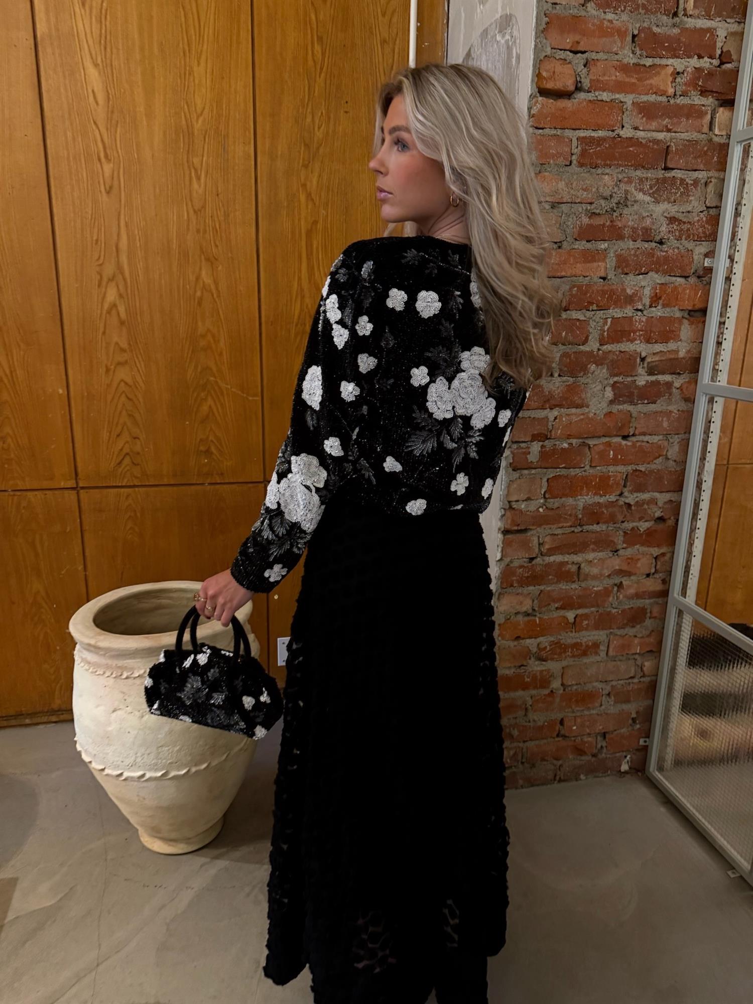 Beaded Cropped Jacket Glamour