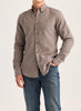 Flannel Herringbone Shirt Slim - Brown