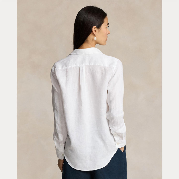 LINEN LONG SLEEVE BUTTON FRONT SHIRT