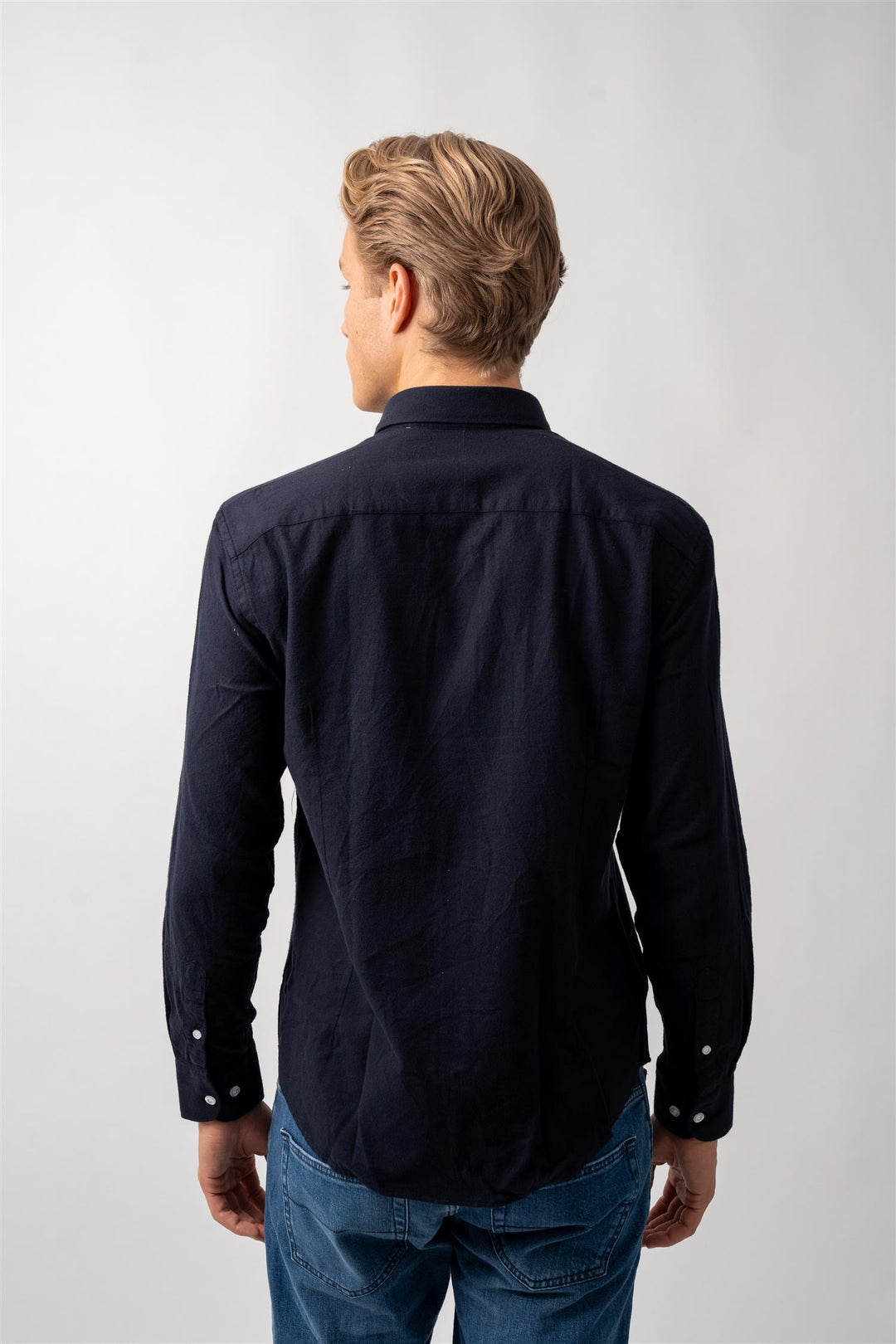 Twill brushed shirt-navy