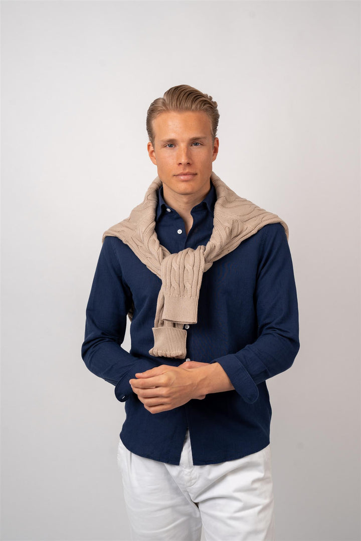 Linen Shirt - Navy