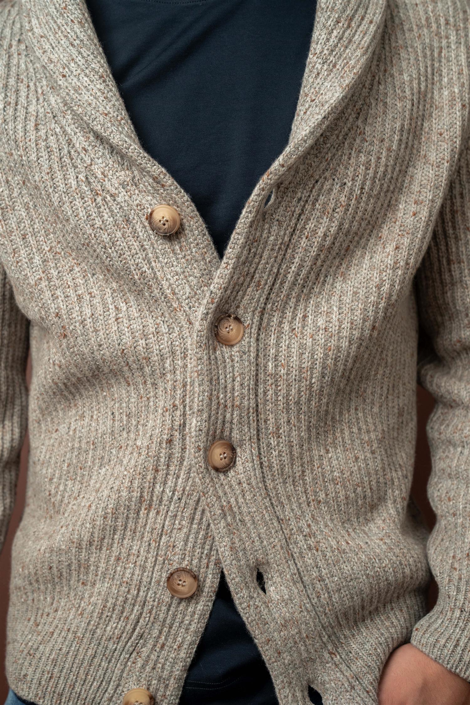 Shawl Collar Cardigan - Grey