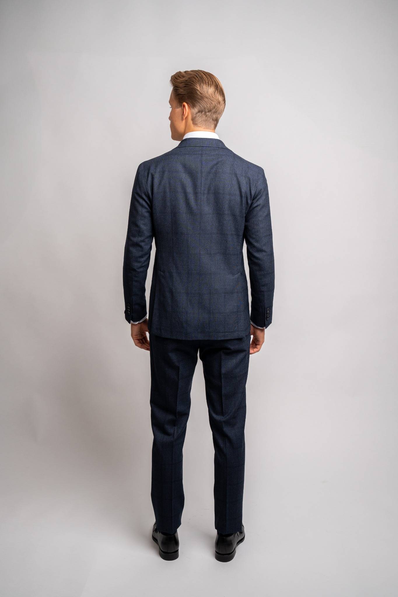 Check Suit - Navy