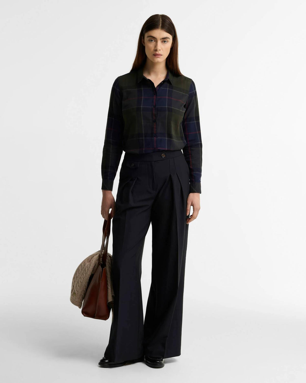 Bredon Regular Long-Sleeved Shirt - Shadow Classic Tartan