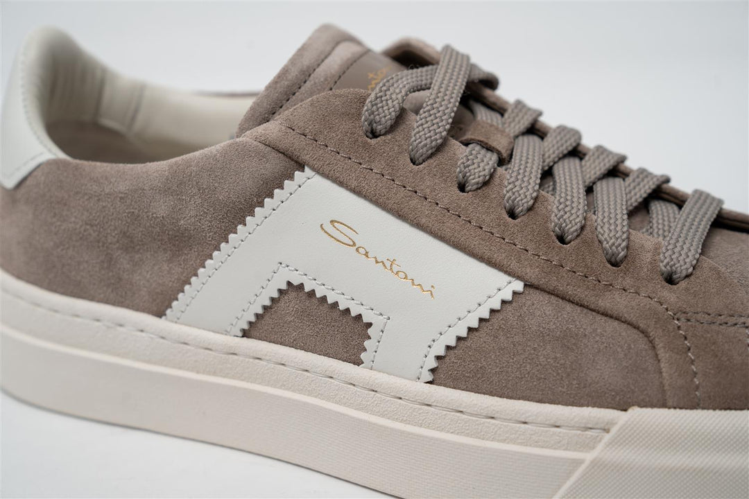 Double Buckle Sneaker Suede - Beige