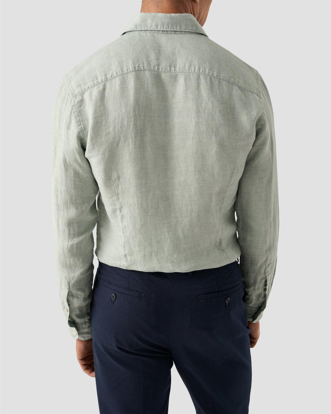 Solid Twill Linen Shirt - Green