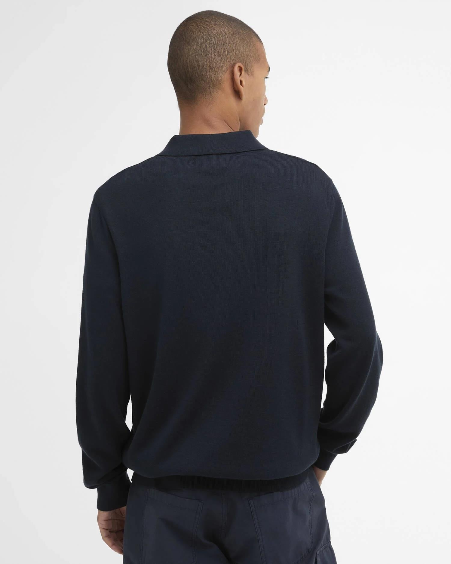 Knitted Polo Shirt - Navy