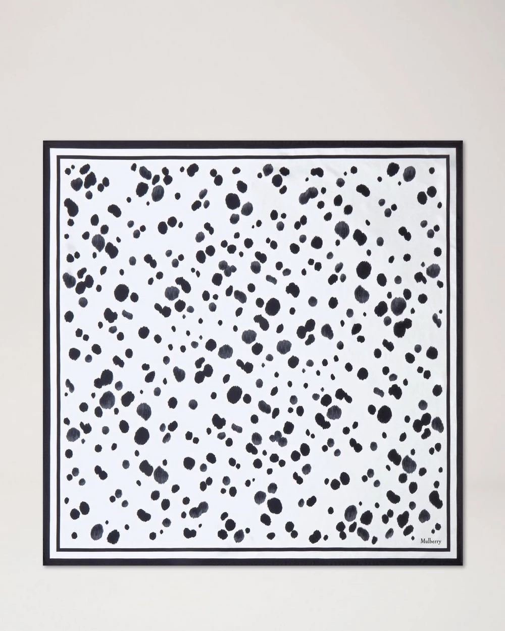 Dalmatian Square 90 Black-Ecru
