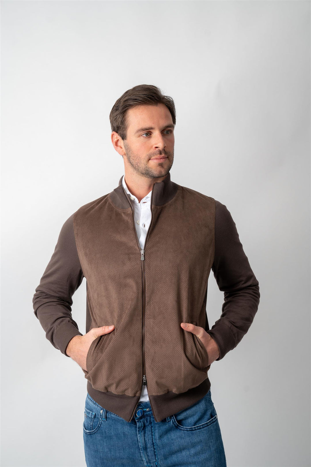 Giubbino Full Zip - Brown