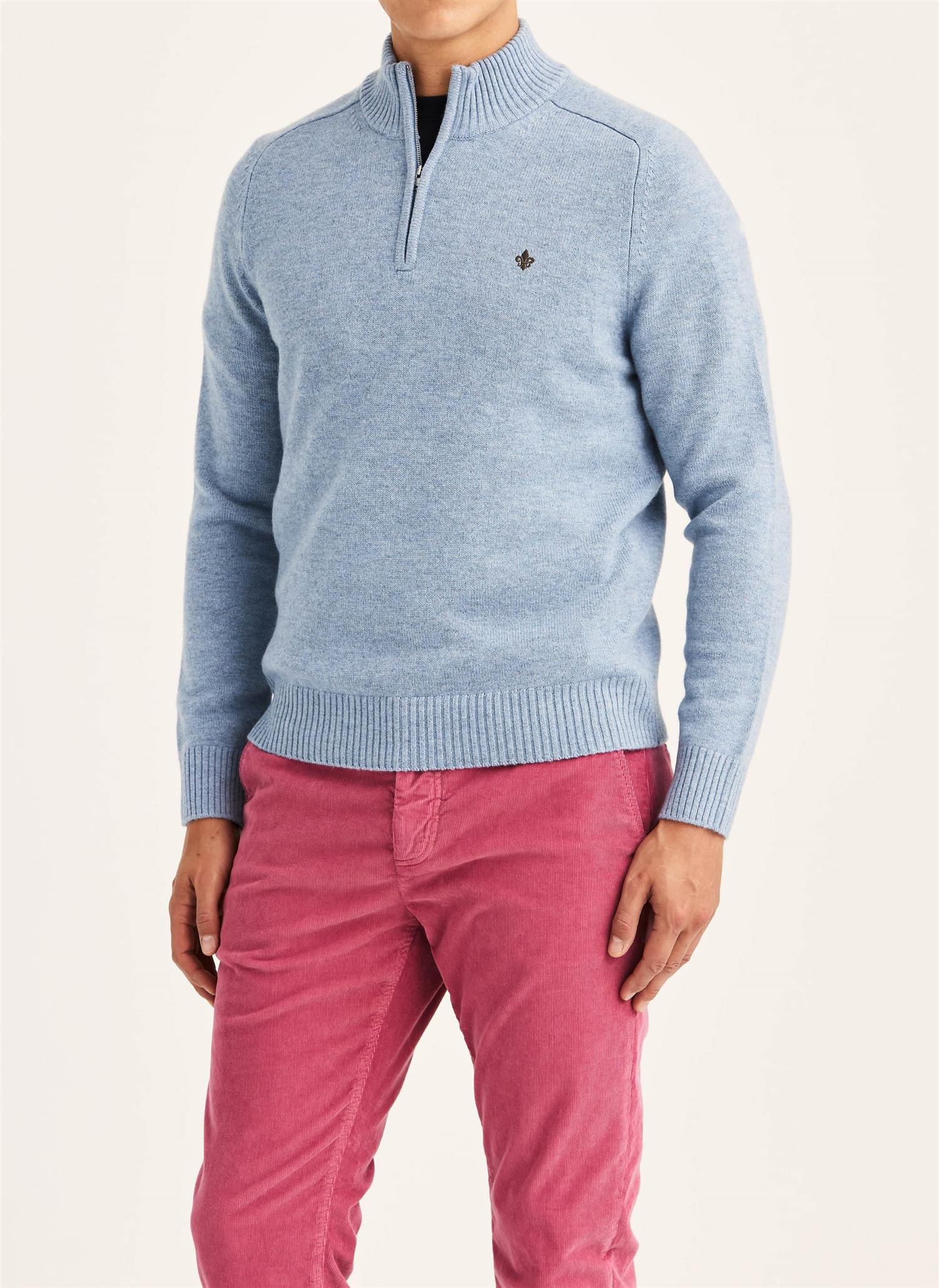 Hertford Half Zip - Light Blue