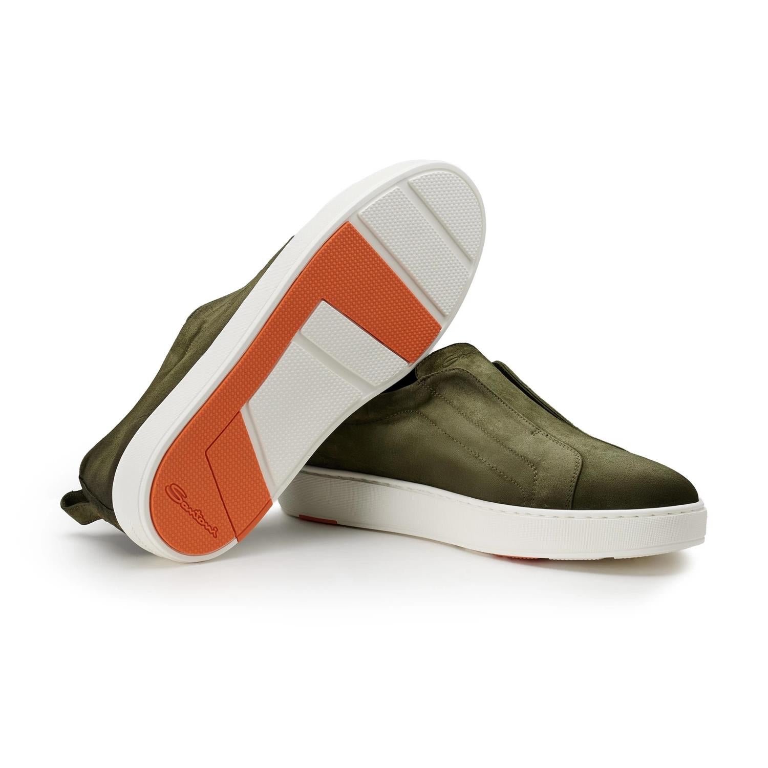 Suede Slip On Sneaker - Olive