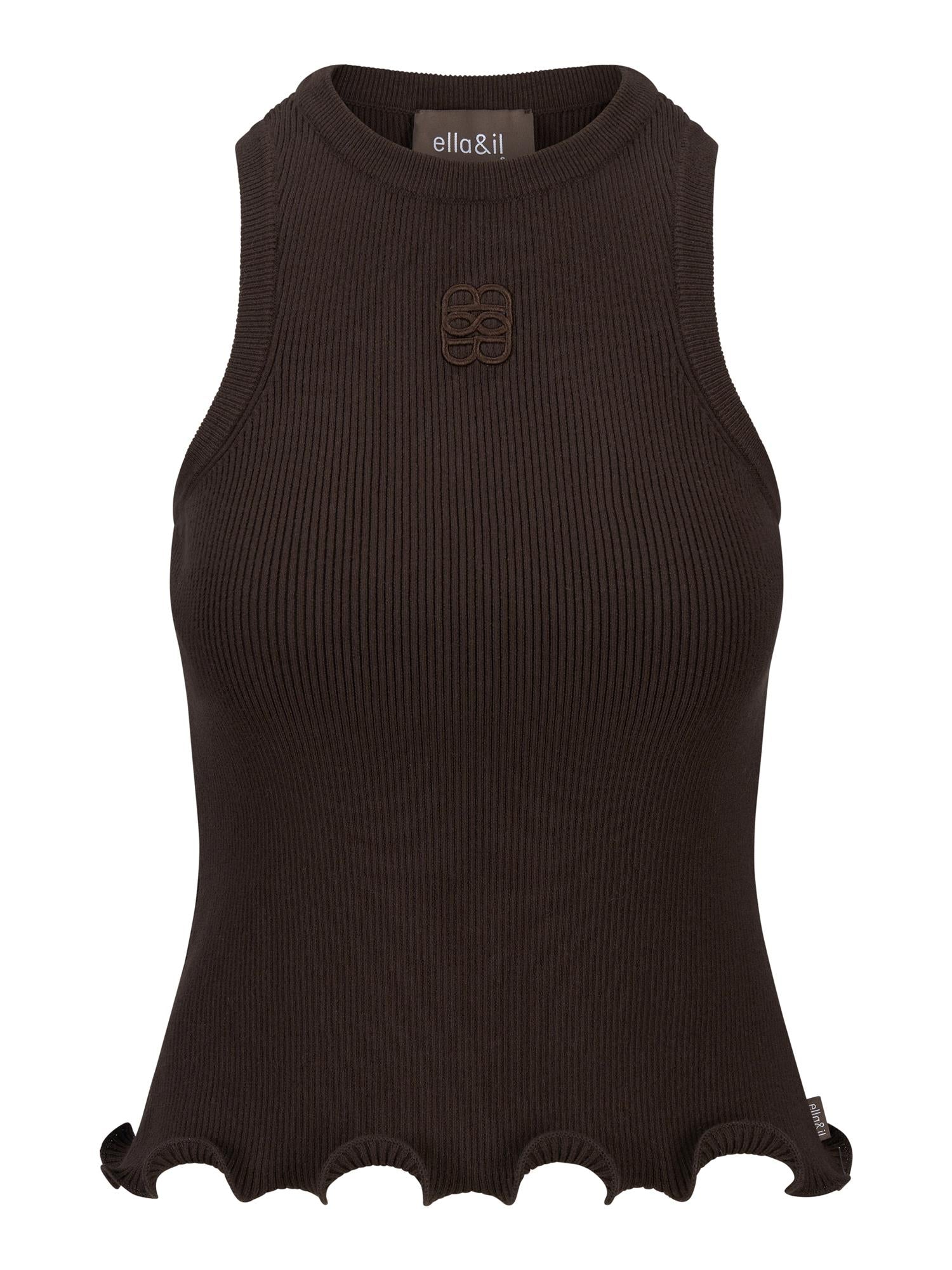 Elin Cotton Singlet - Brown