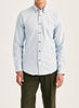 Flannel Herringbone Shirt Slim - Light Blue