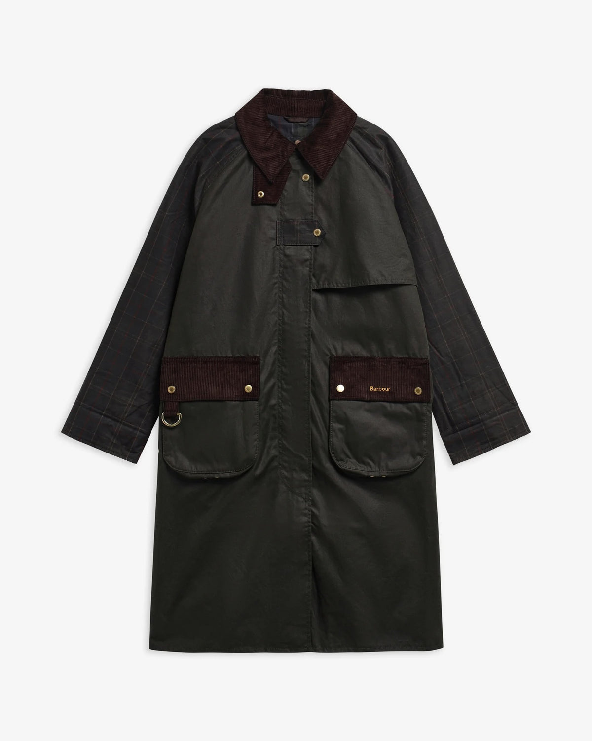 Kirklees Checked Waxed Jacket - Fern