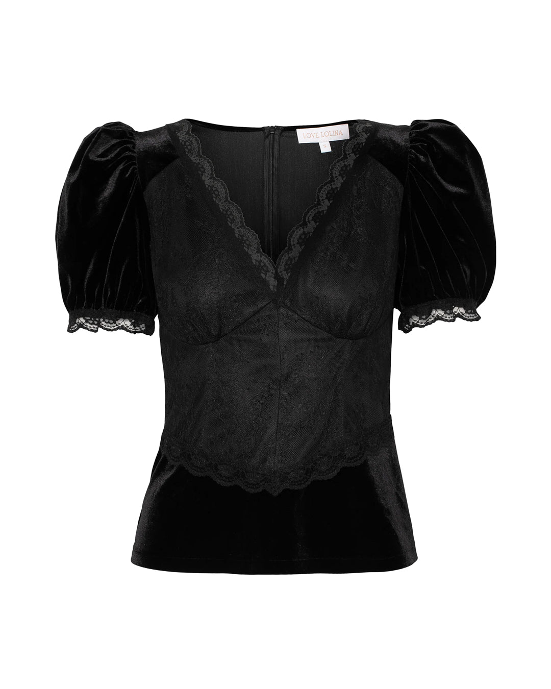 Francis Velvet Top - Black