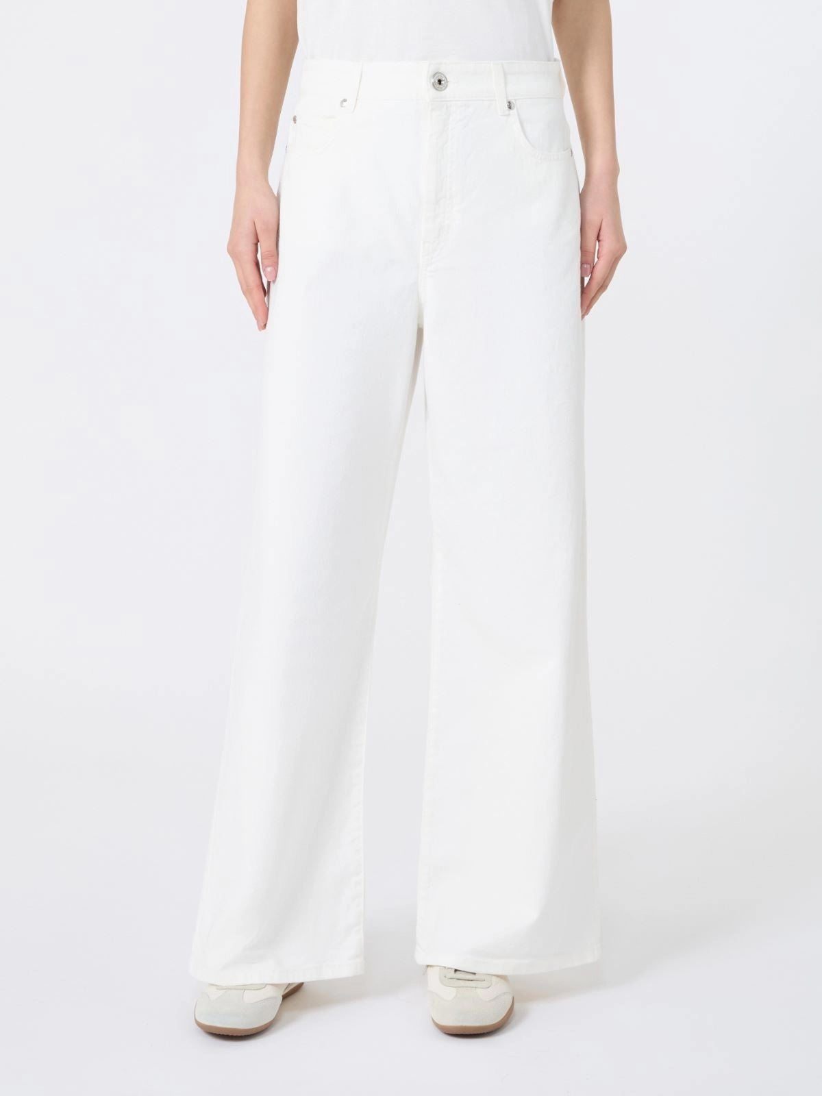 Medina Wide-leg Trousers White