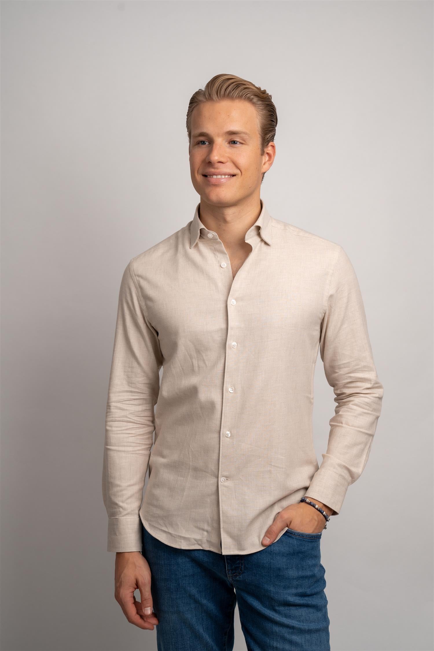 Rustic Flannel Shirt - Sand