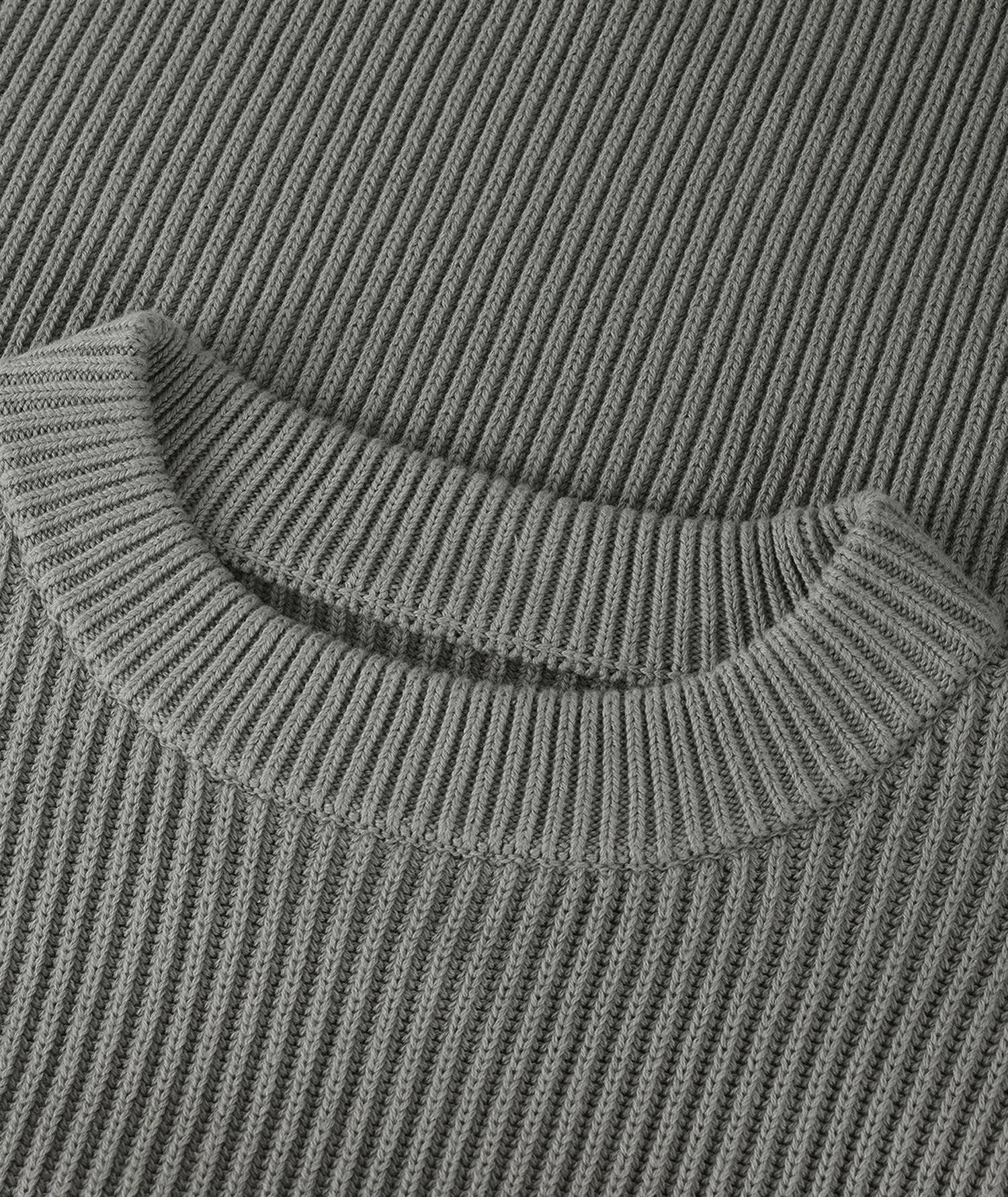 Boxy Cotton Knit - Dusty Green