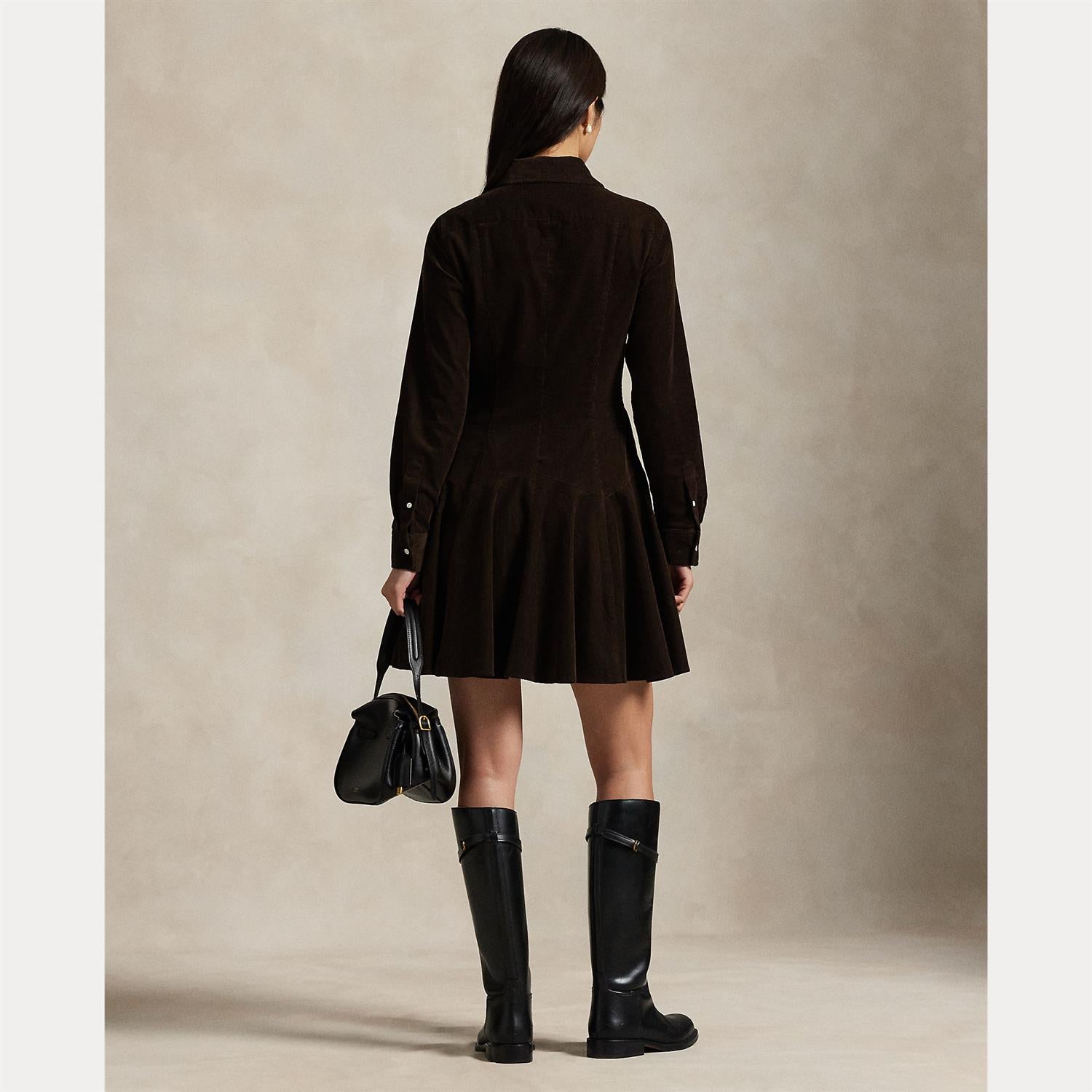 Cotton Corduroy Shirt Dress