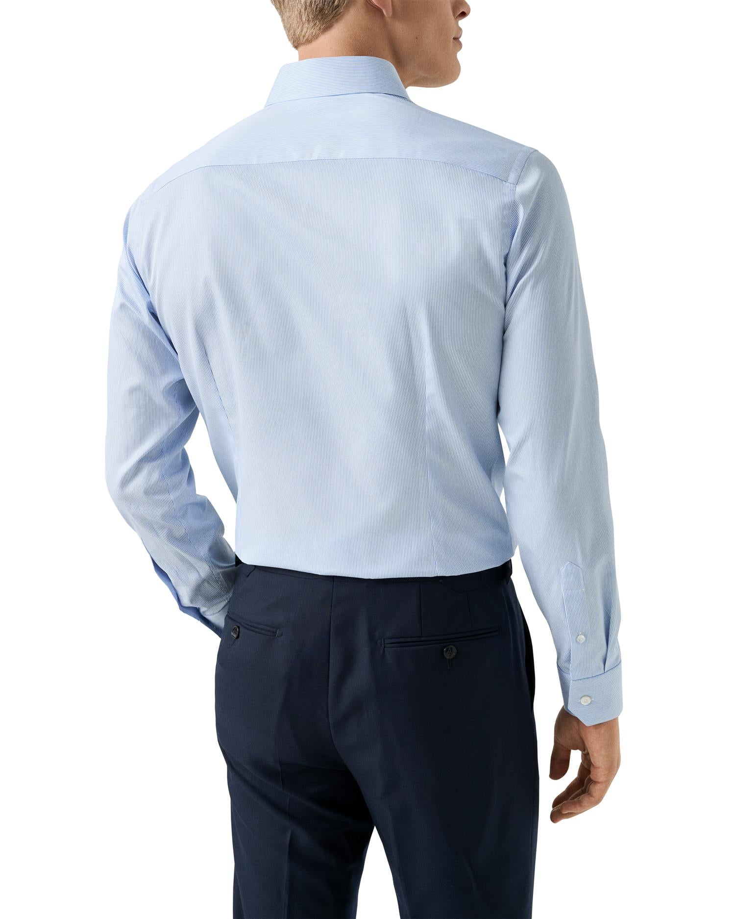 Striped Supima 120 Shirt - Blue