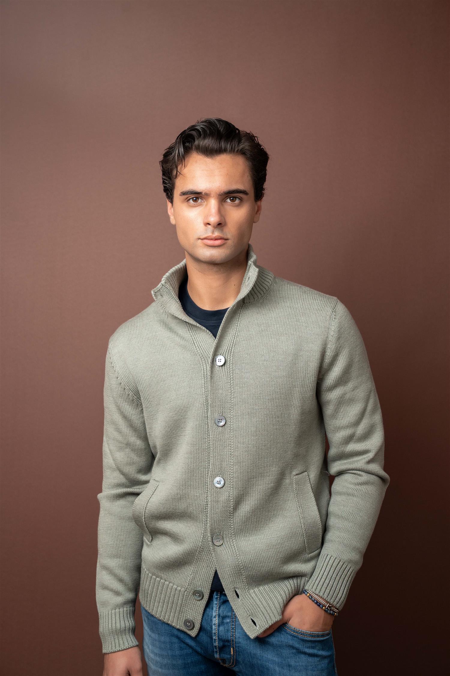 Corean Cardigan - Light/Green