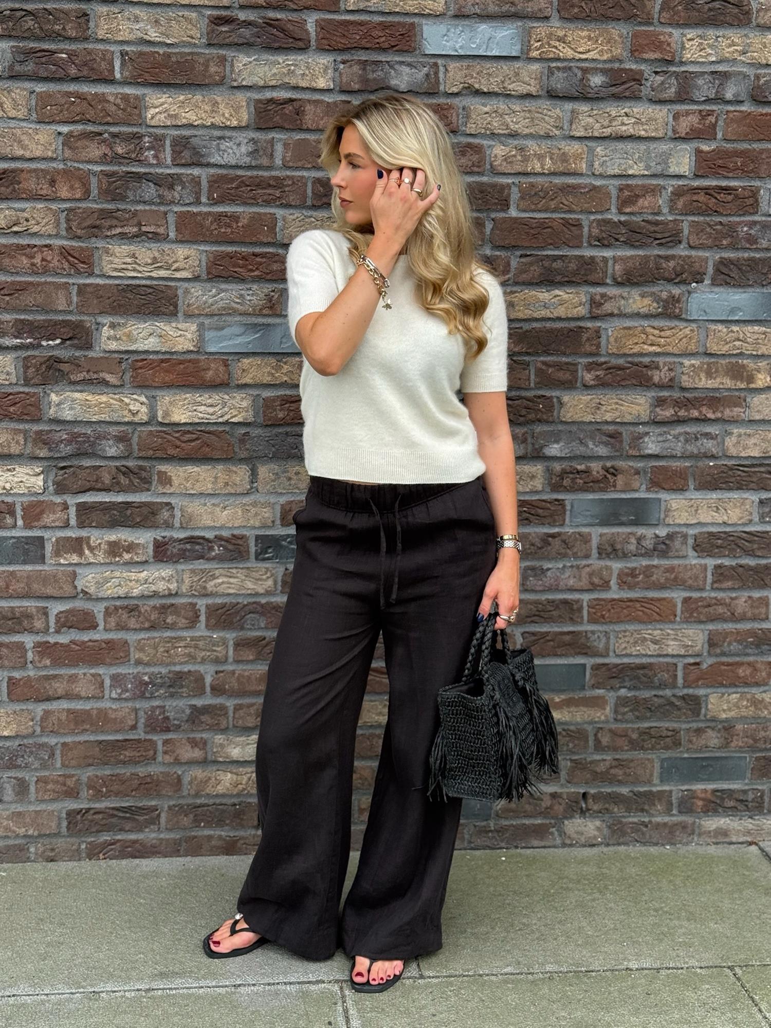 Immi Linen Pants Black