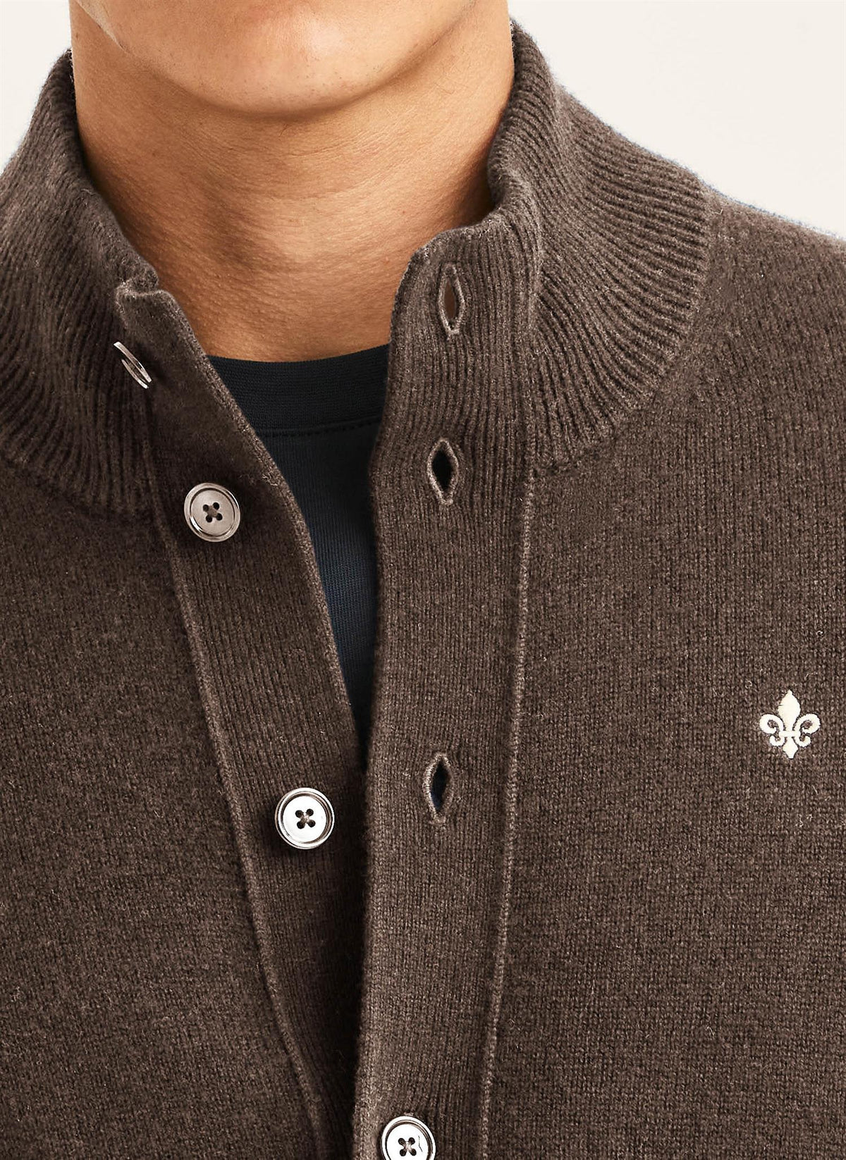 Hertford Button Cardigan - Brown