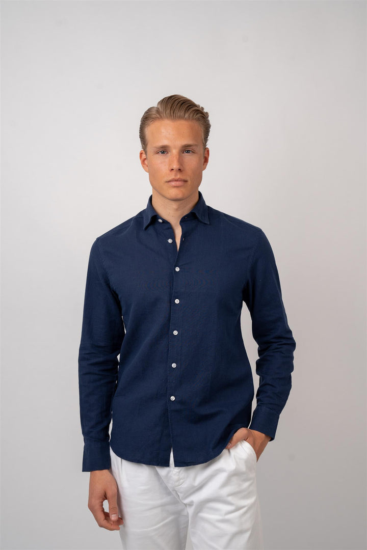 Linen Shirt - Navy