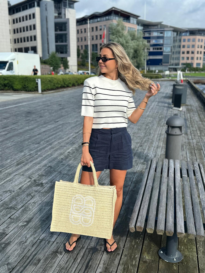 Una Stripe Merino Tee
