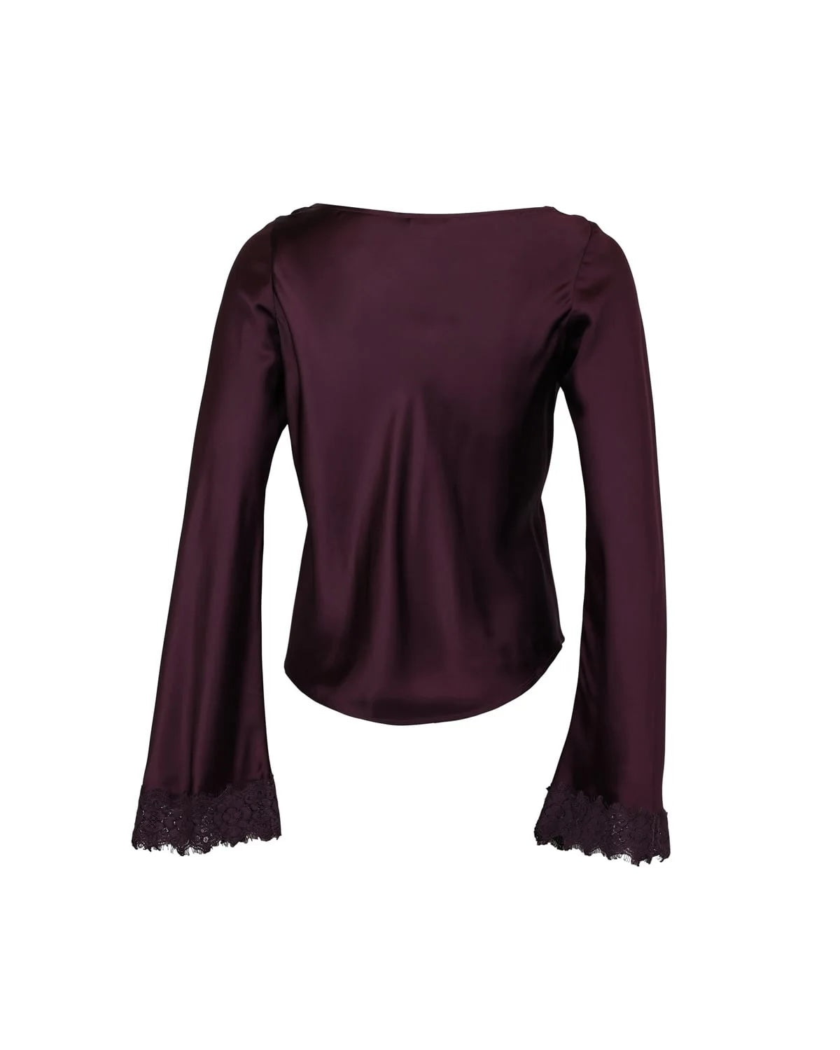 Satin Drape Top Burgundy