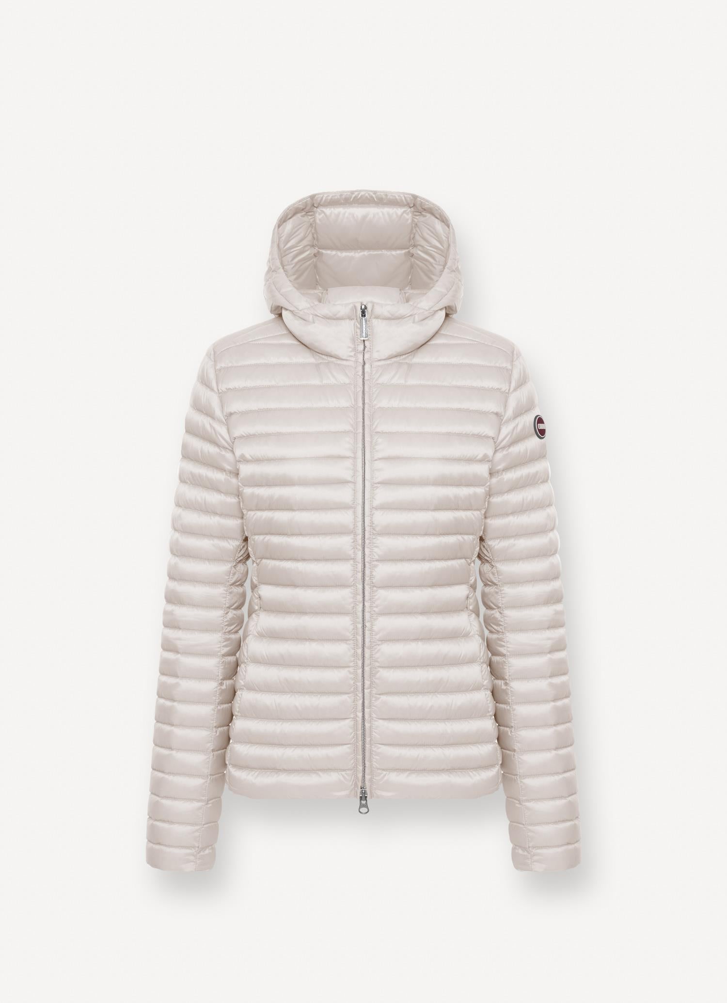 Quilted jacket with hood Porcelain
