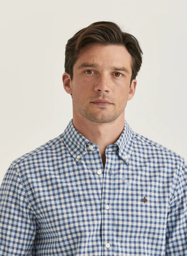 Watts Flannel Check Shirt - Blue