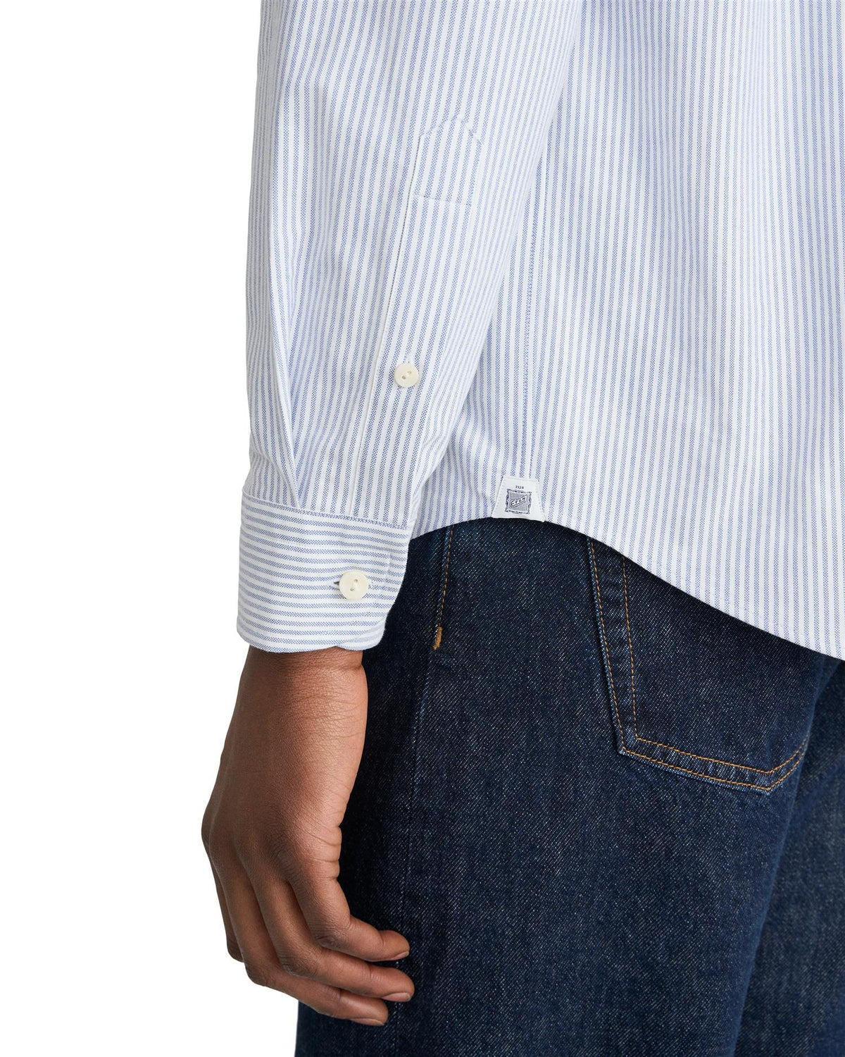 Striped Oxford Shirt- Light blue