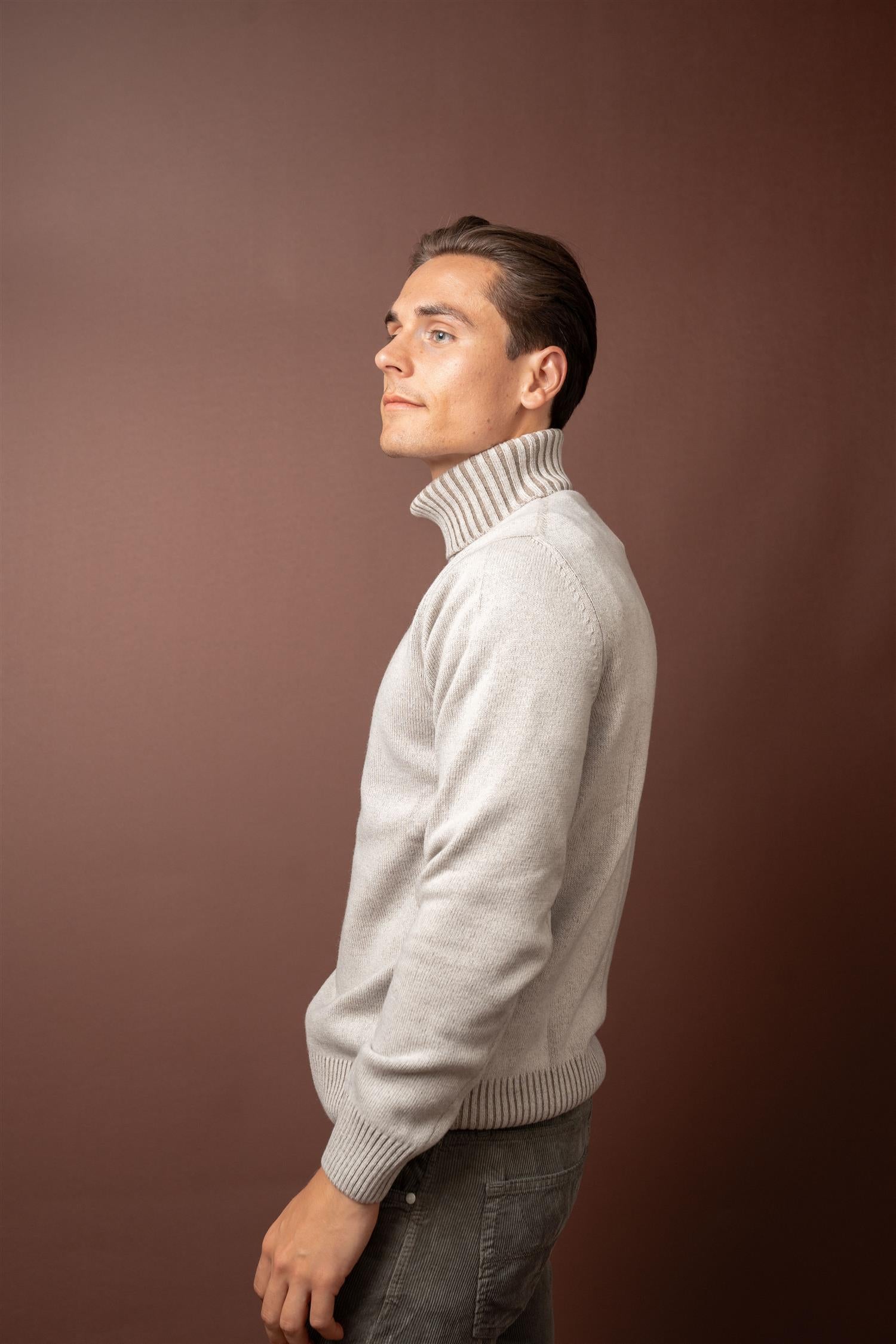 Turtleneck Wool - Cashmere - Beige
