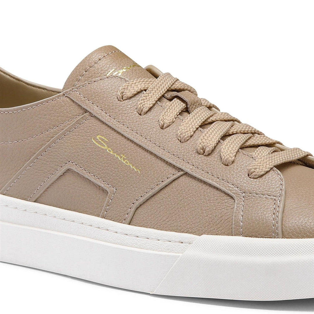 Double Buckle Sneaker - Beige