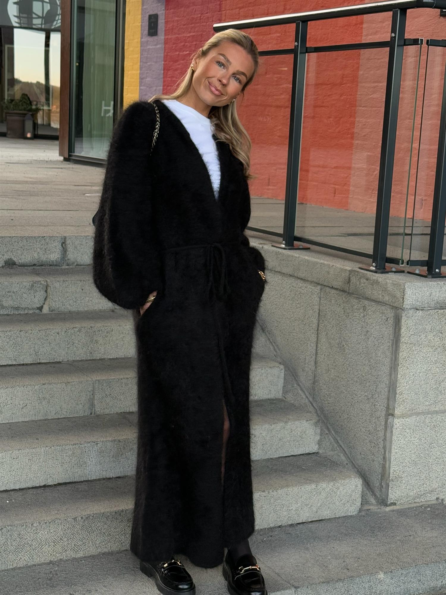 Olivia Chunky Cardigan Black