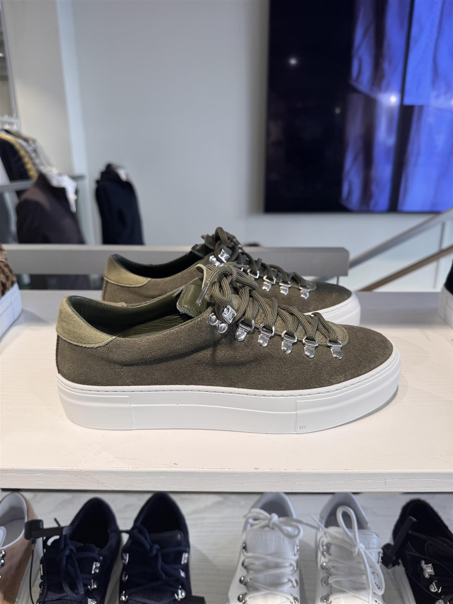 W Marostica Low Platform Suede Sage Green