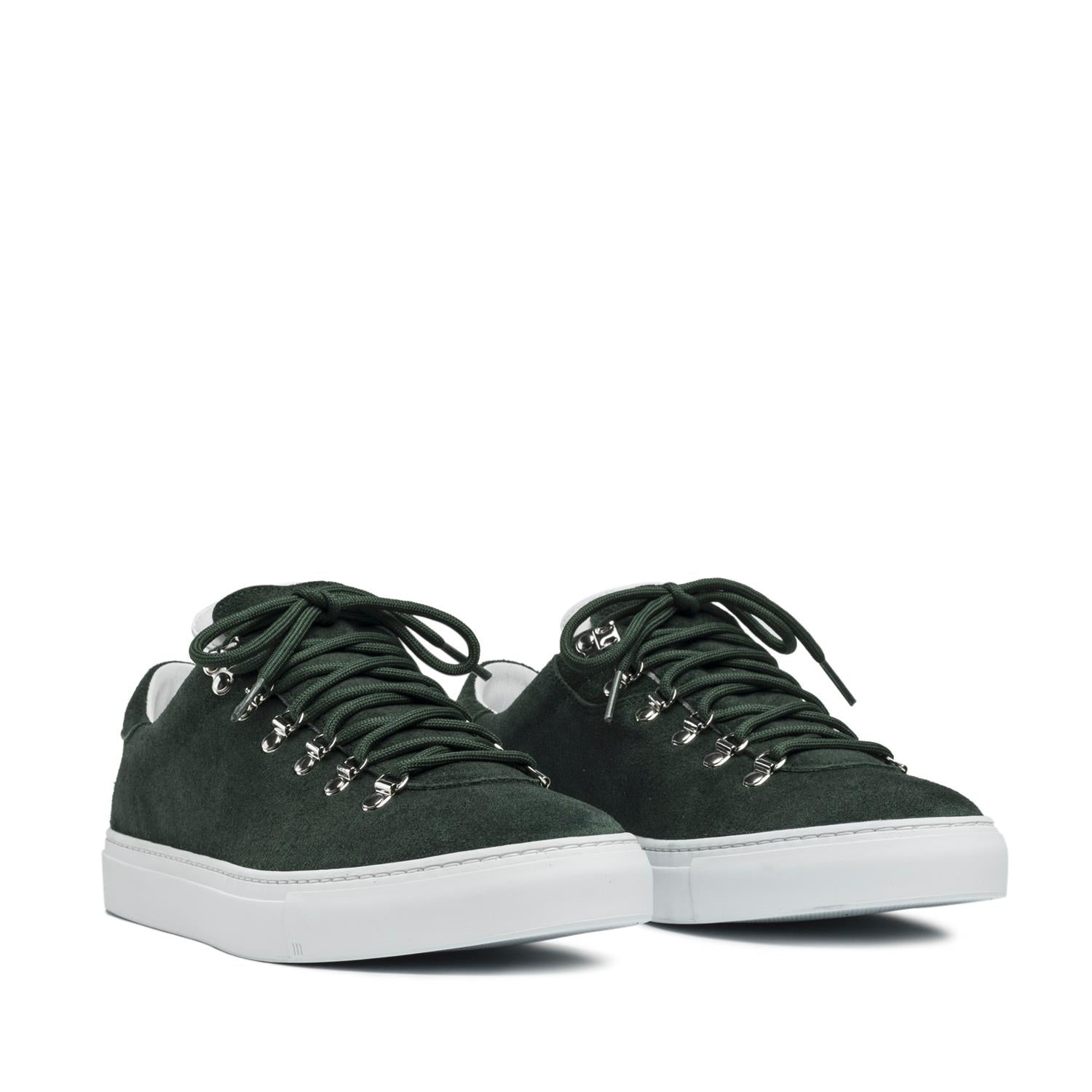 Marostica Low - Bottle Green Suede
