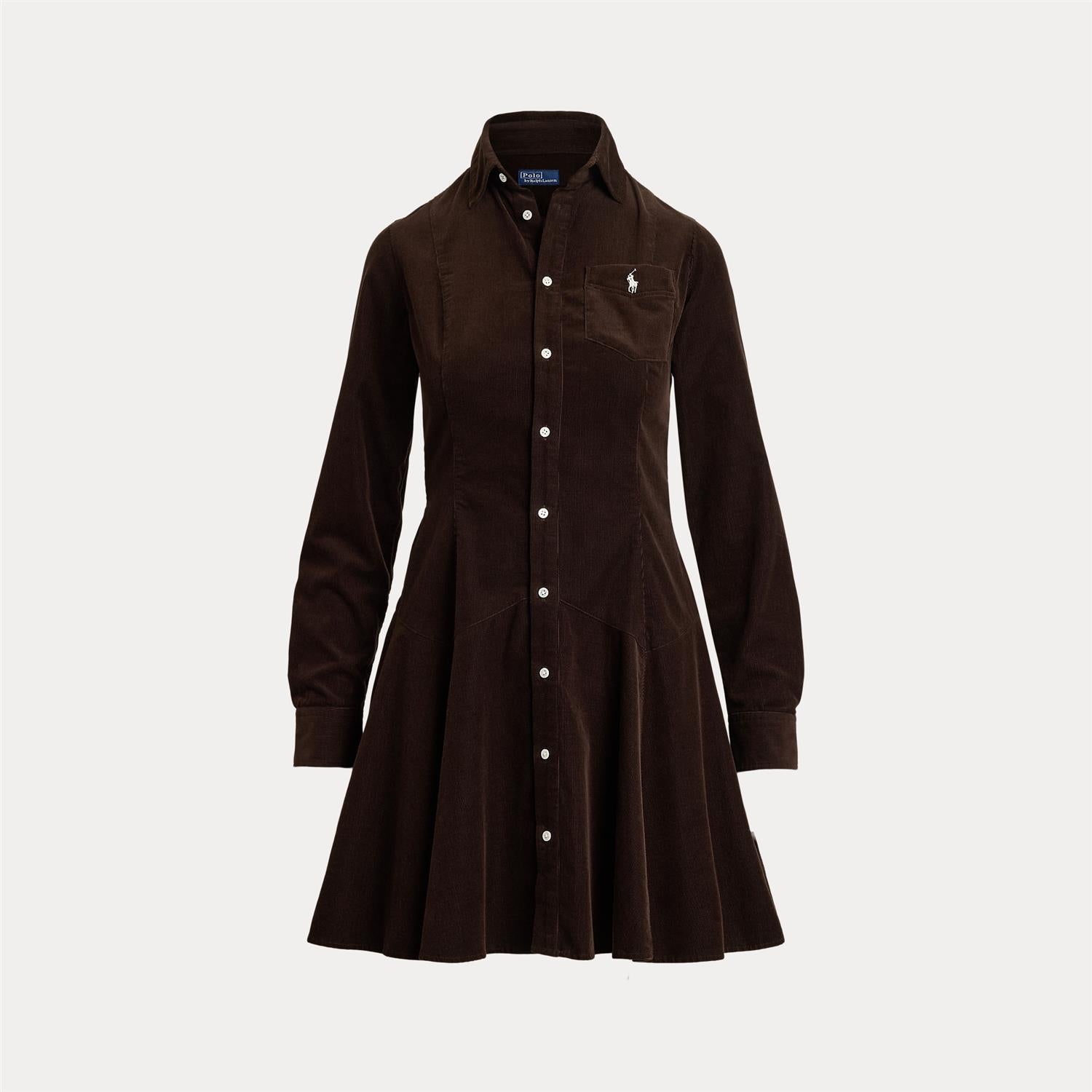 Cotton Corduroy Shirt Dress