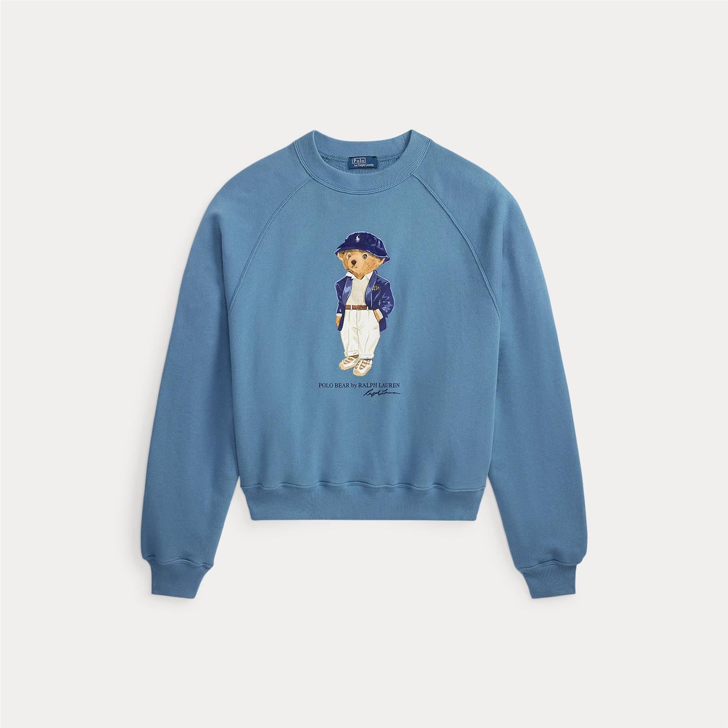 Polo Bear Lightweight Fleece Crewneck Camp Blue