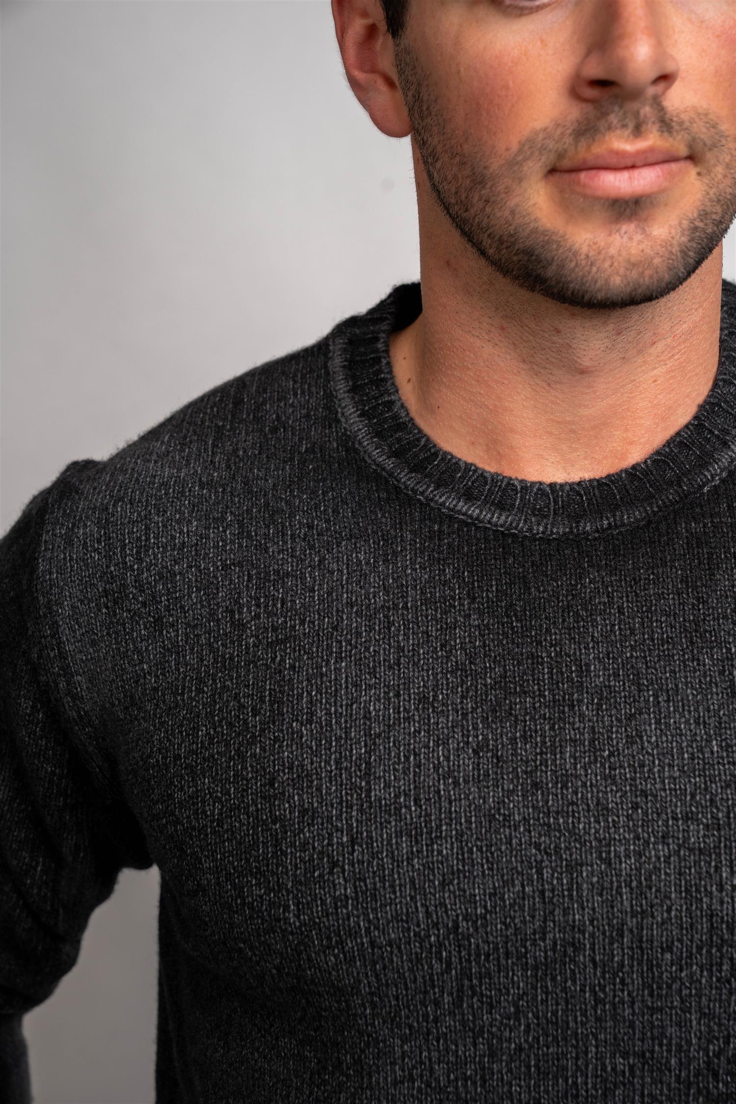 Wool Crew Neck - Black