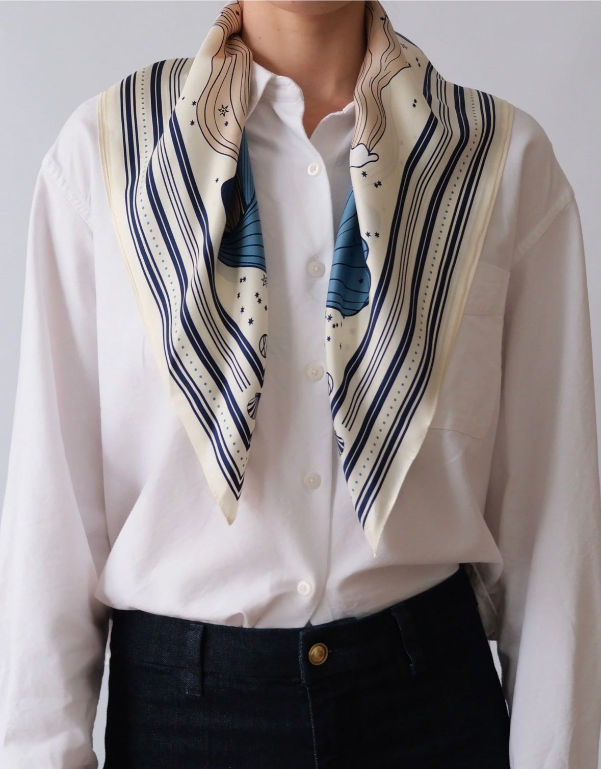 Zodiac scarf - Aquarius 65 cm