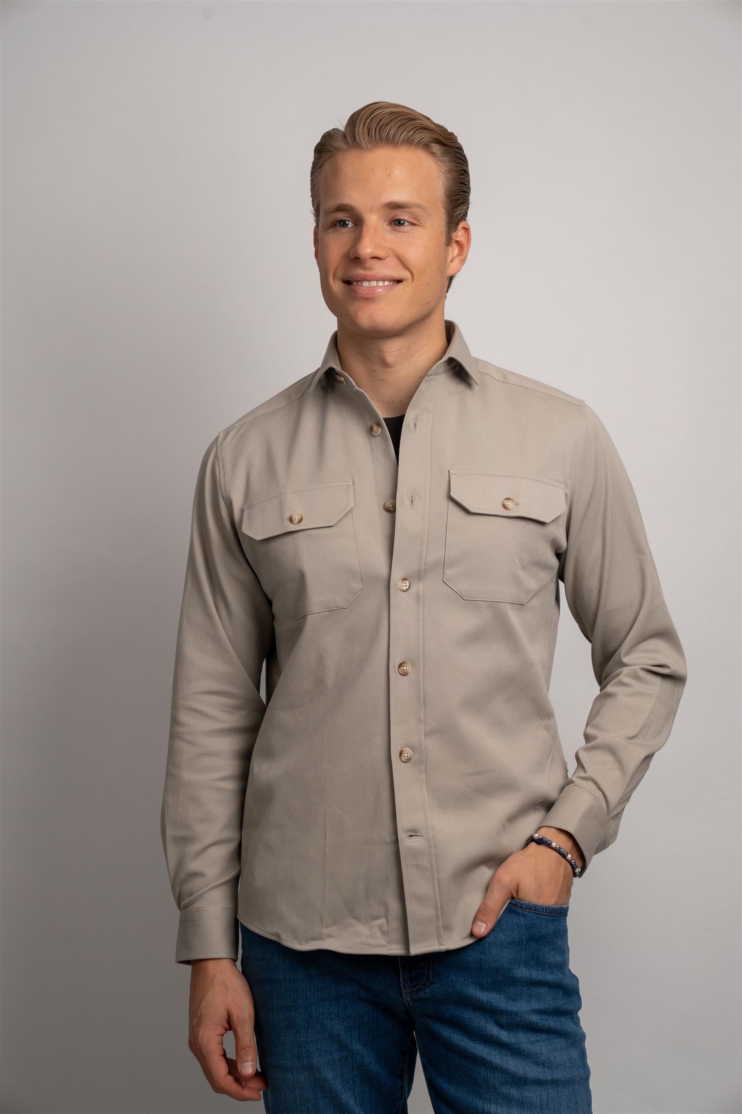 Twill Overshirt - Sand
