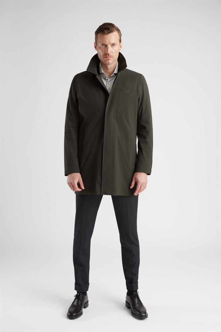 Sky Fall Coat - Night Olive